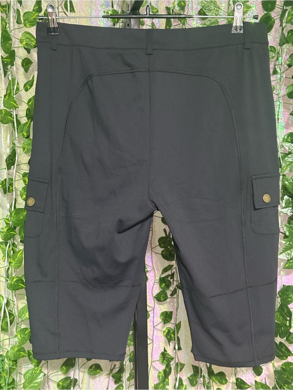 Halara DayStretch High Waisted Skinny Pedal Pusher Casual Black Cargo Pants XL - Picture 6 of 7